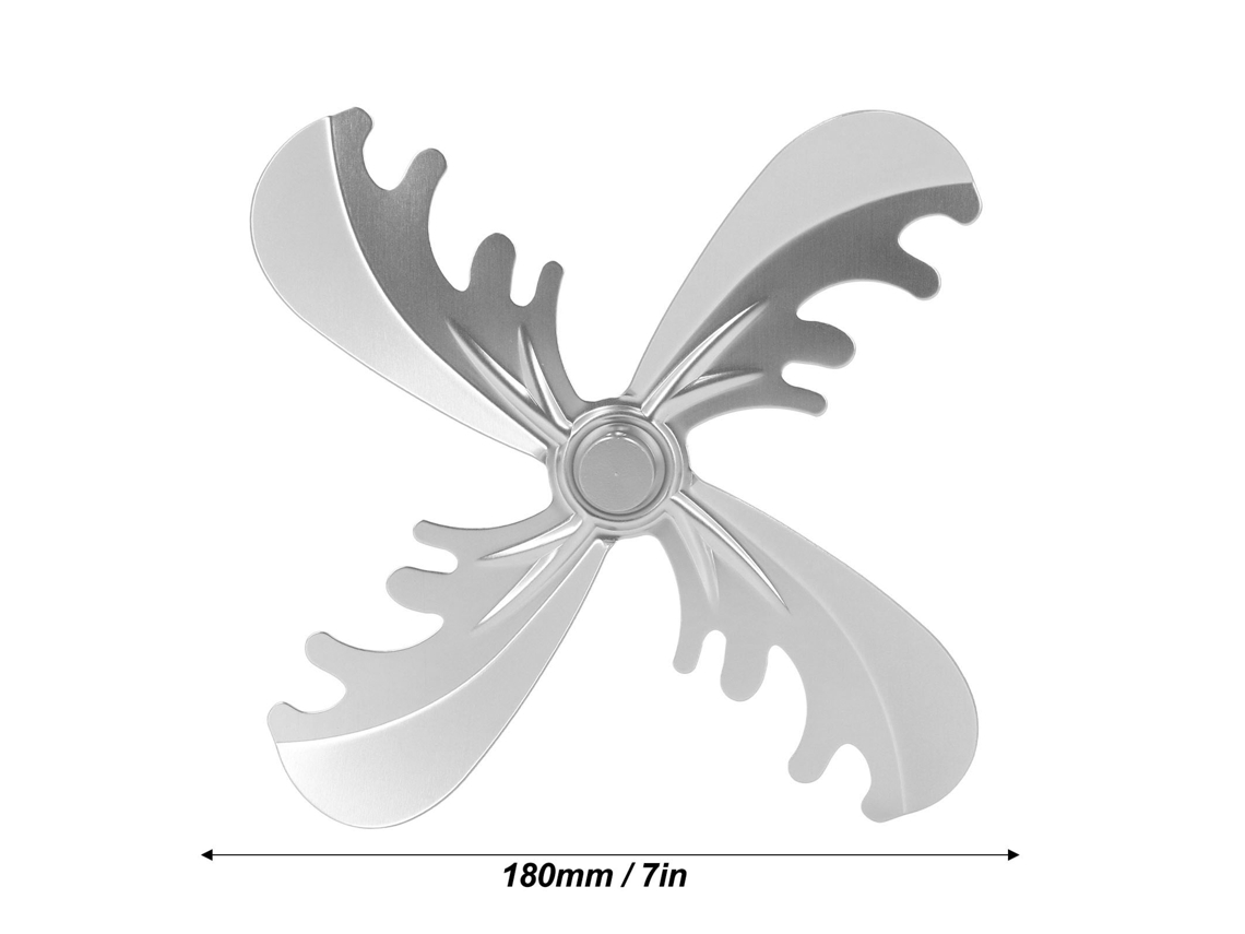 Laxiscreed Fan De Ferro Fundido Para Lareira E Fogão A Lenha, 180mm De Diâmetro Para Uso Doméstico