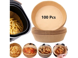 100 Fundas Desechables de Papel para Freidora de Aire, Anti aceite, Impermeable, Alimentaria