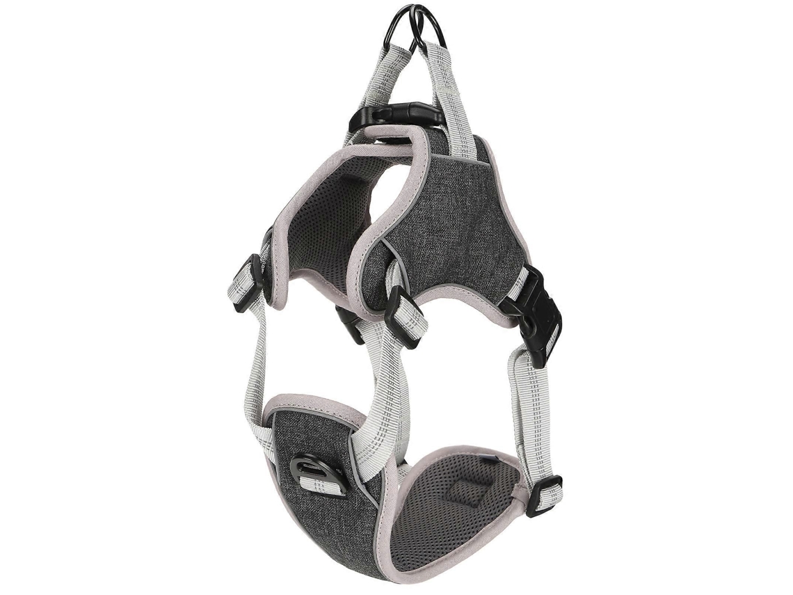 Colete Peitoral Ajustável Anti-perda Refletivo Para Cães De Porte Médio E Grande, Preto (preto P)