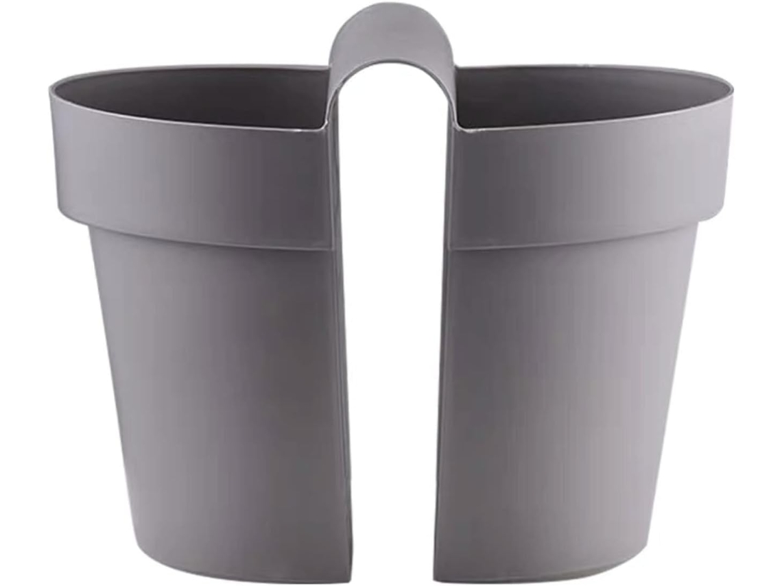 Vaso De Flores Suspenso De Dupla Face Com Furos De Drenagem Para Pátio, Deck E Grades.