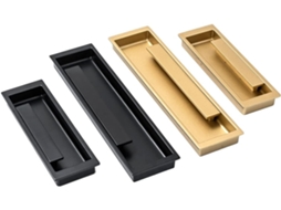 Fechadura De Embutir Para Porta Quarto, Puxador De Armário Cozinha, Cômoda E Gaveta, Em Liga De Zinco Nas Cores Dourado