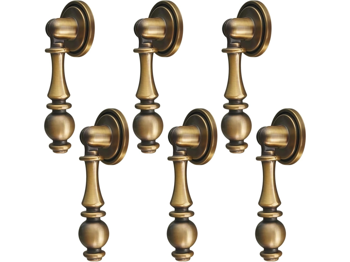 Puxadores De Armário Em Latão Antigo, Design Francês, 6, 6cm 2, 6 Polegadas