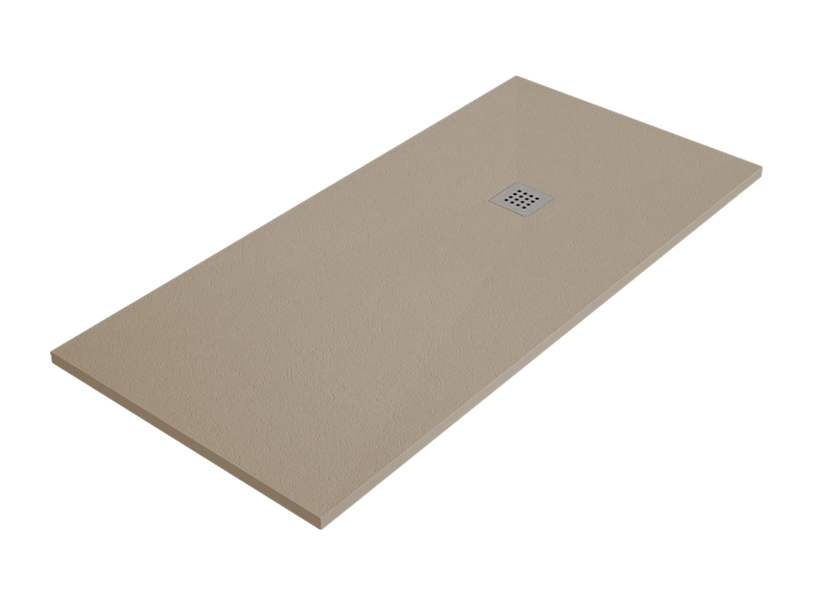 Base De Chuveiro Ardesia 100x100 Cm Couro Grelha Em Aço