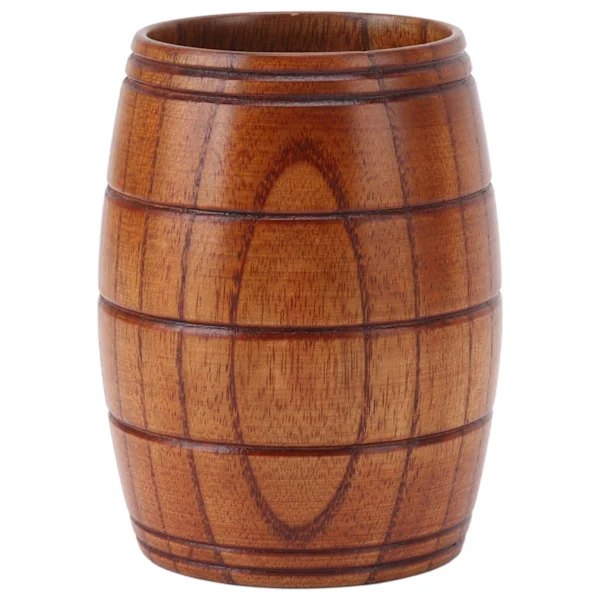Caneca de Madeira Jujube, Cerveja, Chá para Casa e Restaurante, Bebidas Quentes, 190 Ml / 6 AQUAFORGE