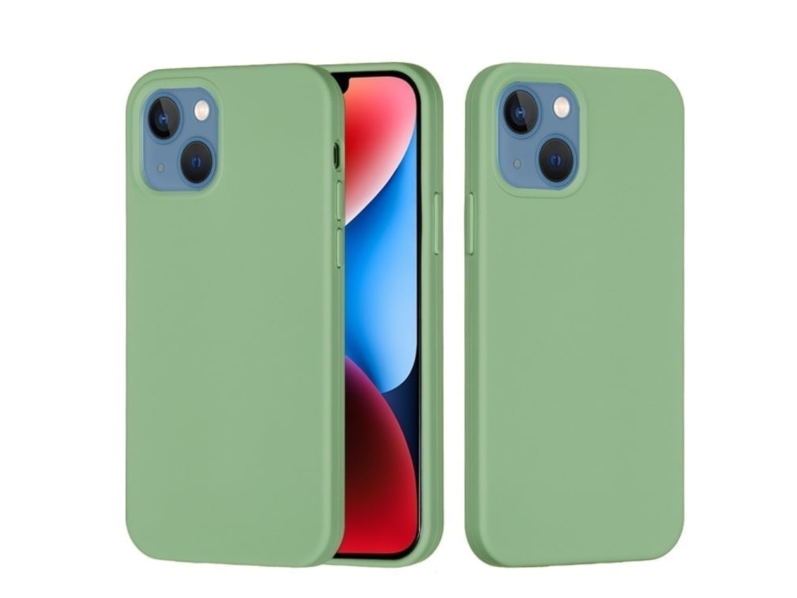Lurelia Capa Protetora Para Iphone 15 Plus, Em Silicone E Pc, Interior Em Microfibra, Recortes Precisos, Cor Verde E Anti-riscos