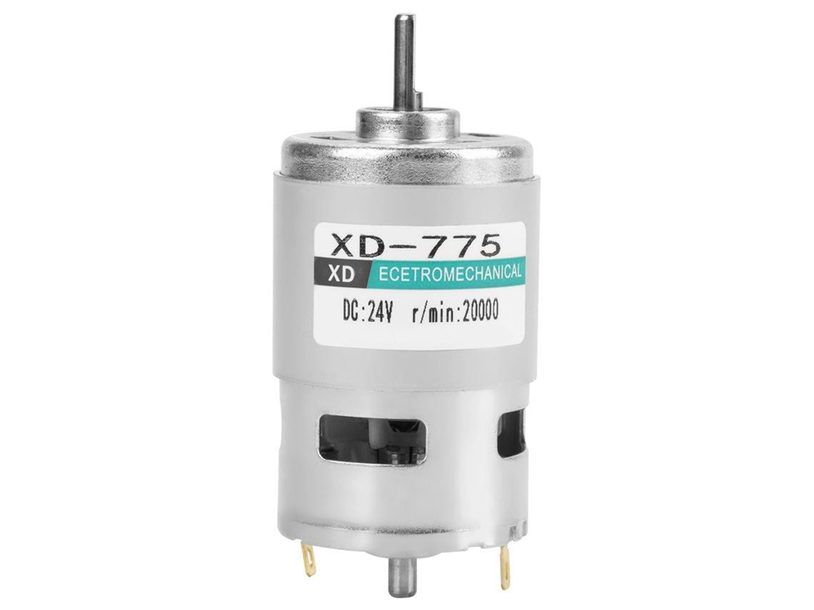 Motor DC Xd 775 24v com Duplo Mancal Alta Velocidade 20000rpm Baixo Ruído YURU