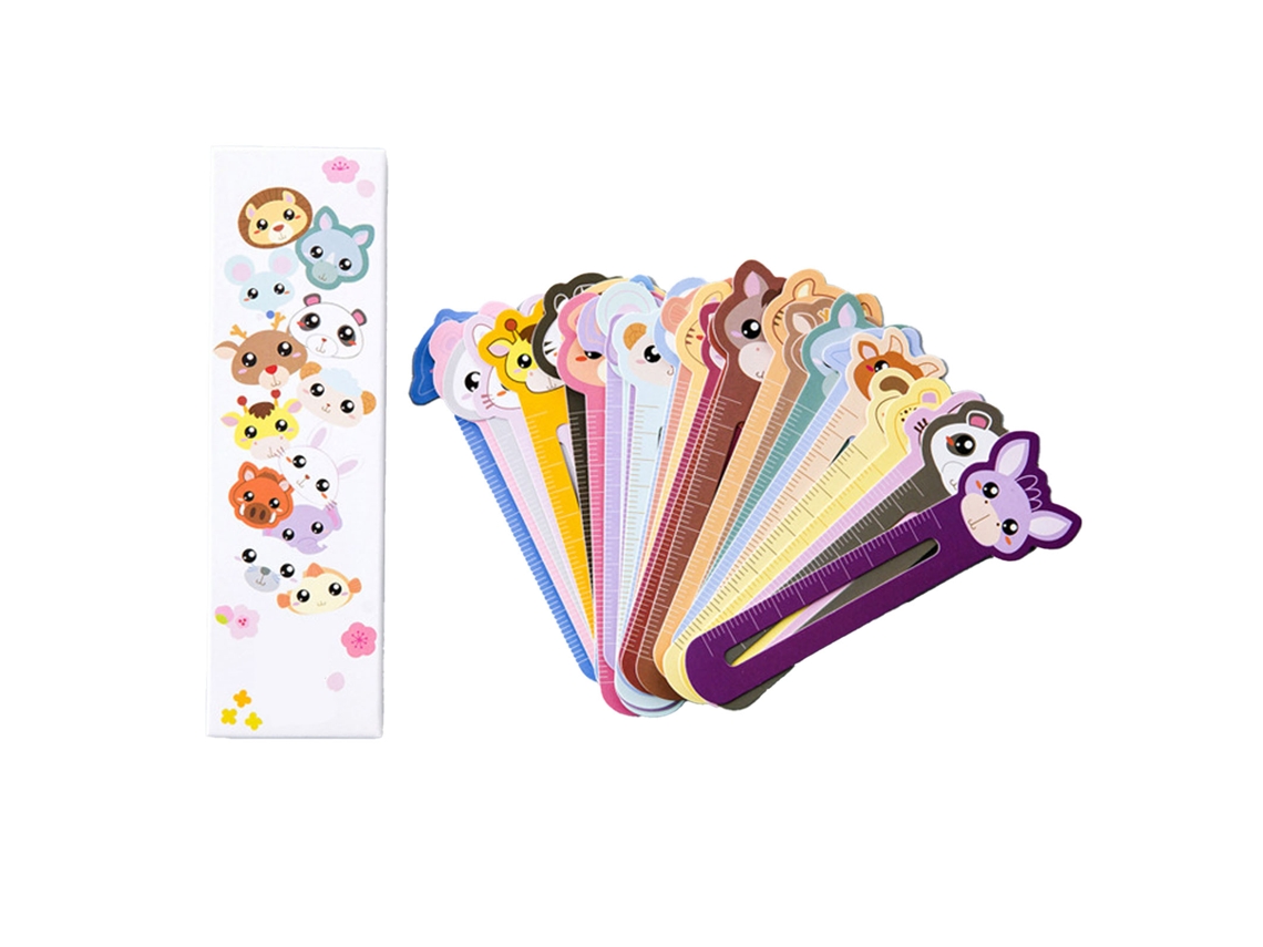 Marcadores de Livro Animais Bonitos Regra de Leitura de Papelão para Crianças Estudantes Adultos 30pcs
