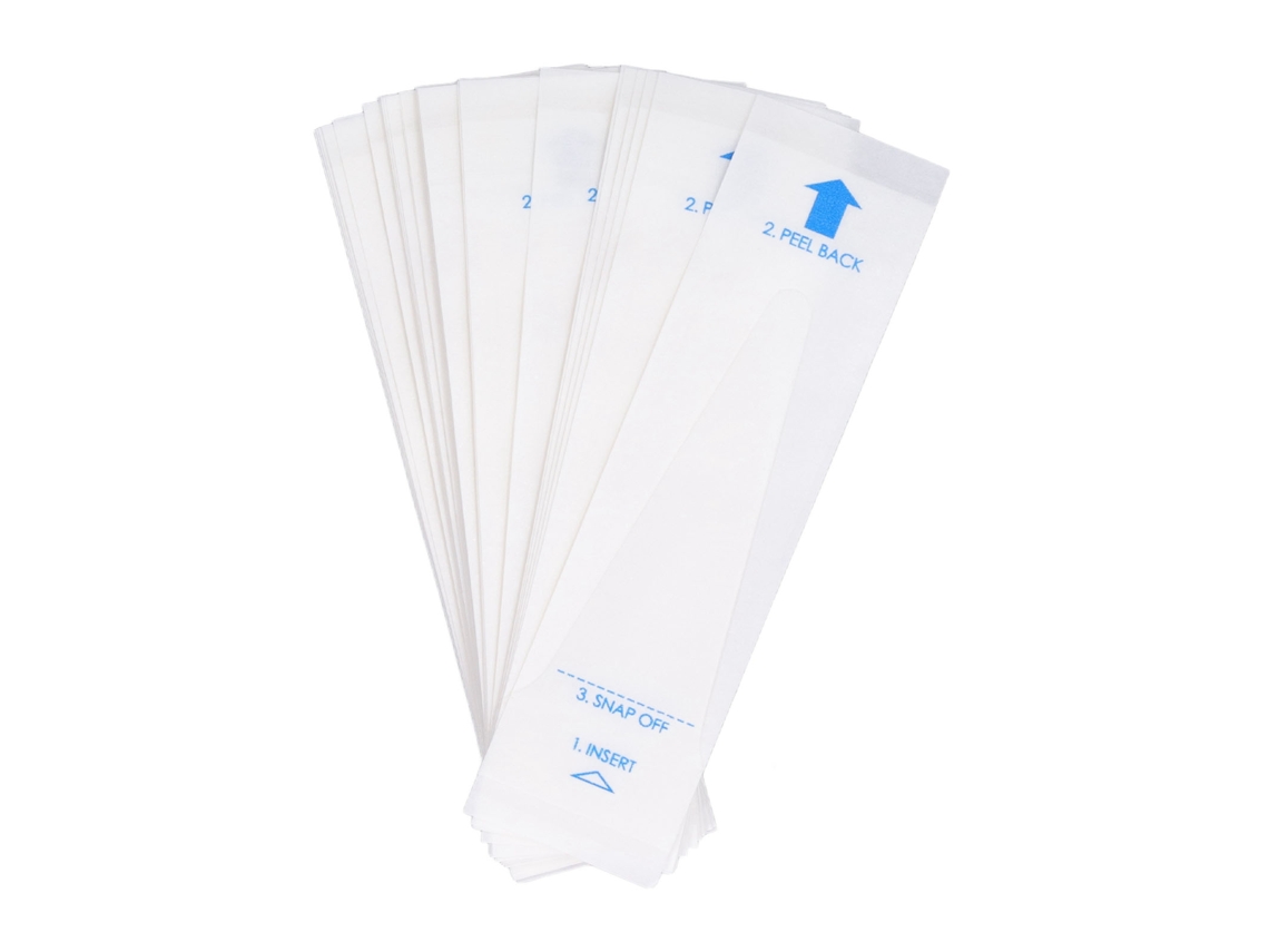 Primerox 50pcs Capa para Sonda de Termômetro Digital Descartável Pe e Papel 9,5x2,5cm