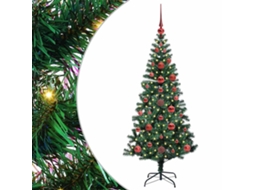 Árvore De Natal Artificial Pré Iluminada Vidaxl Verde Pvc (120 Cm)