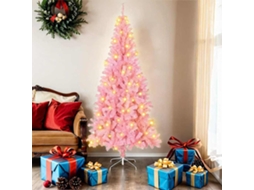 Vidaxl Árvore De Natal Rosa 180 Cm Pvc
