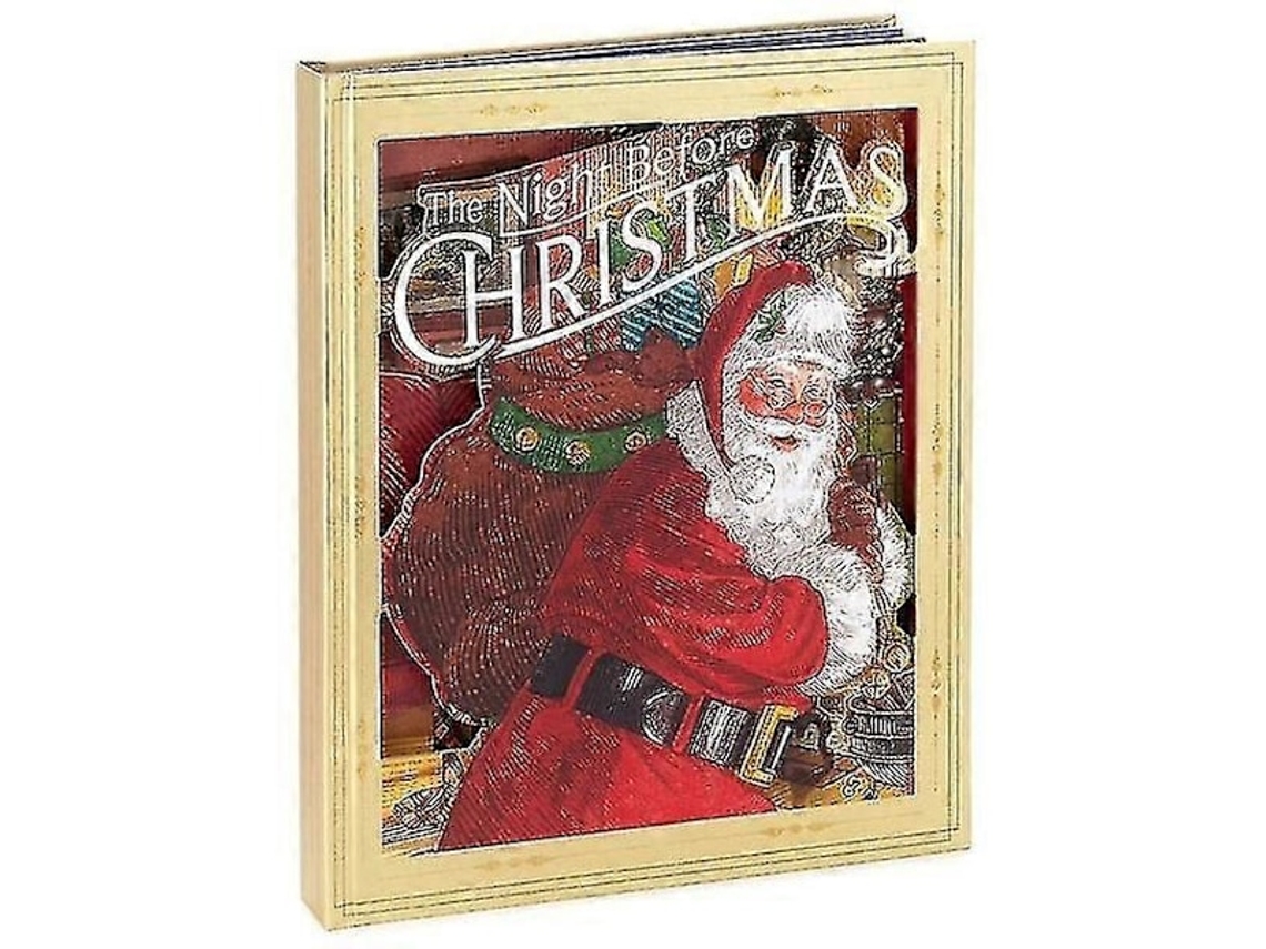 Enfeite Decorativo, Formato De Livro, Tema De Natal, Para Casa, Mesa, Festas E Composição De Ambientes Sazonais