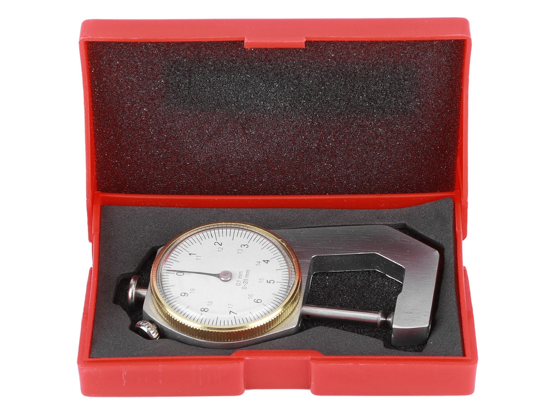 Medidor de espessura portátil de prata, ferramenta de medição de precisão para joias, couro e placas, 0-20 mm