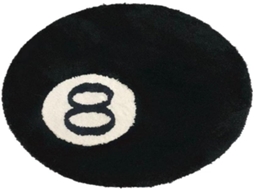 Lurelia Tapete Redondo 8 Bolas Infantil Lavável Macio Fofo Preto Sala Quarto R527