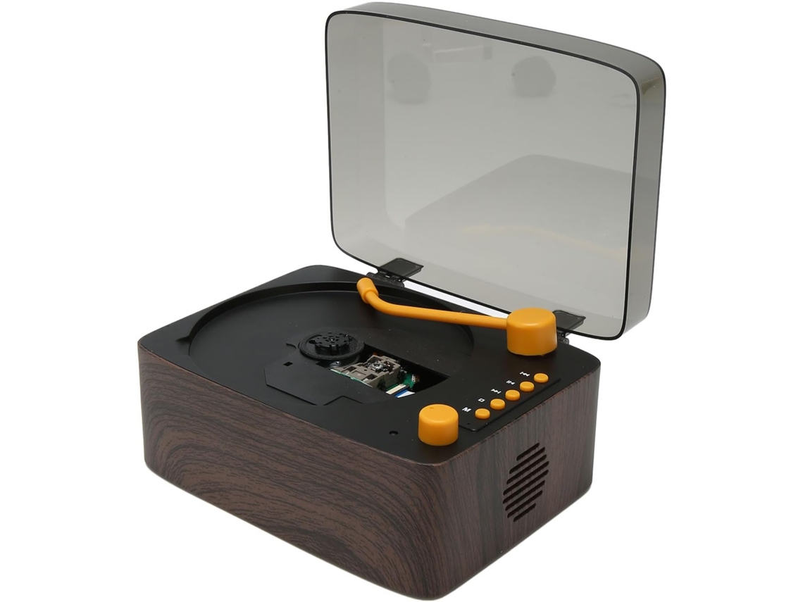 Leitor De Cd Portátil Vintage Com Bluetooth, Recarregável E Estilo Retrô, Com Som Hifi, Compatível Com Entrada Usb De 3