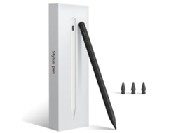 Caneta Stylus HALINUIA para iPad Mini A17 Pro6/5 A2996 com carregamento rápido, rejeição da palma, sensor de inclinação magnético, preta (2019-2024)