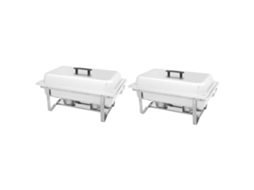 Vidaxl Conjunto De Rechauds 2 Pcs Aço Inoxidável