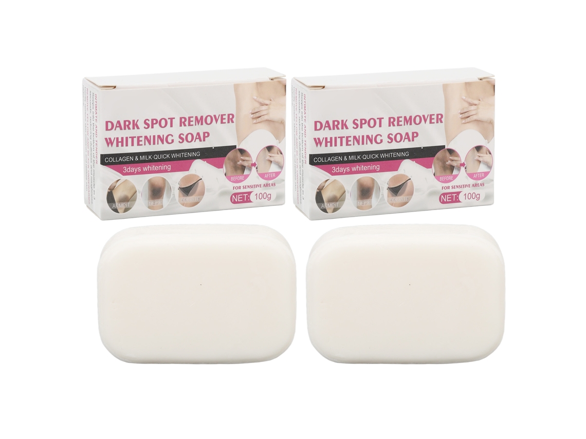 Sabonete clareador de manchas escuras (pacote com 2), limpeza profunda com espuma rica, orgânico e suave para clarear a pele, 3,5 oz