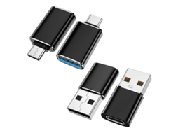 Kit Com 4 Adaptadores Usb C Para Usb E Adaptadores Usb Para Usb C Para Pc/laptop/carplay Hengjian
