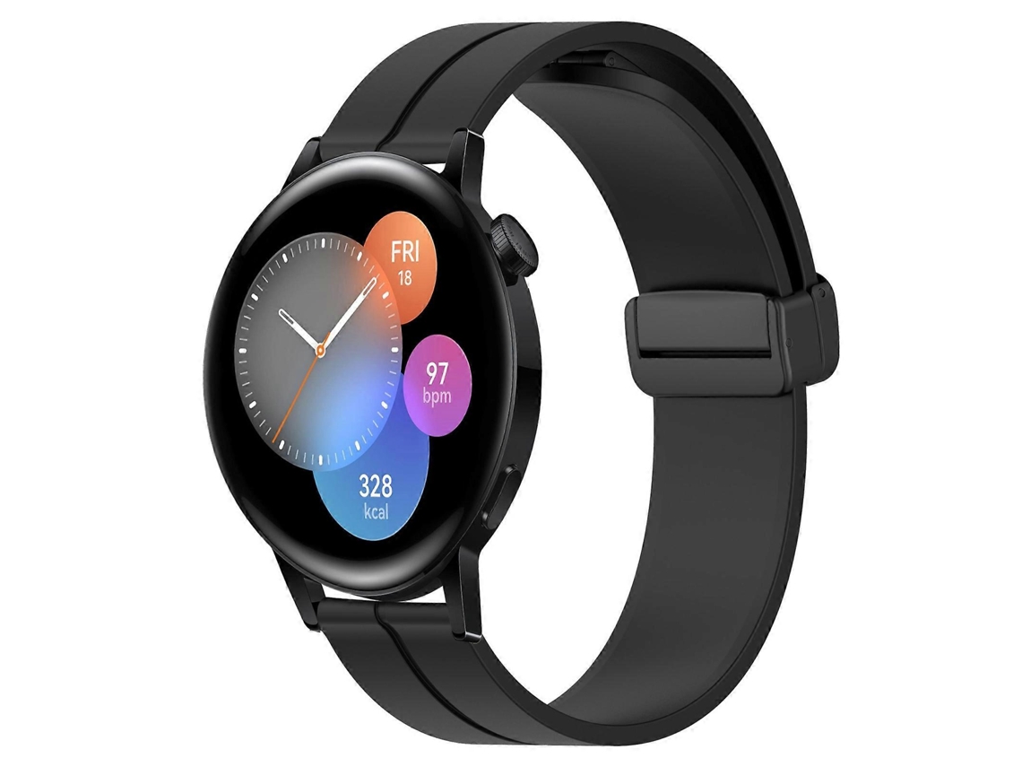 Pulseira De Silicone Com Fecho Magnético, Cor Sólida, Para Huawei Watch Gt3 46mm 22mm