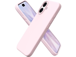 Capa De Silicone Líquido Para Iphone 17 - Proteção Total, Rosa