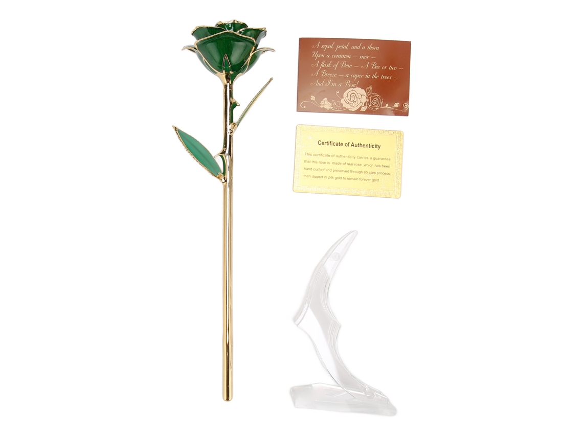 Rosa Dourada 24k Preservada Presente Especial