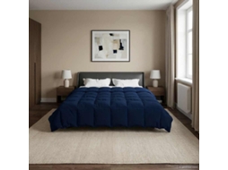 Vidaxl Duvet De Ano Inteiro 200 X 200 Cm 4 Estações Azul Escuro