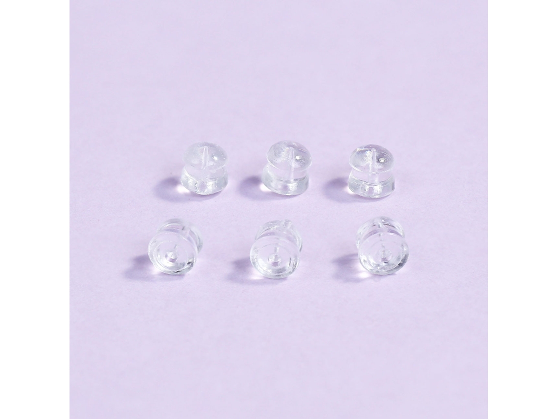 200 Tampões de Ouvido de Silicone de 6mm: Acessórios Anti perda para Brincos Duráveis ​​e Reutilizáveis AQUAFORGE