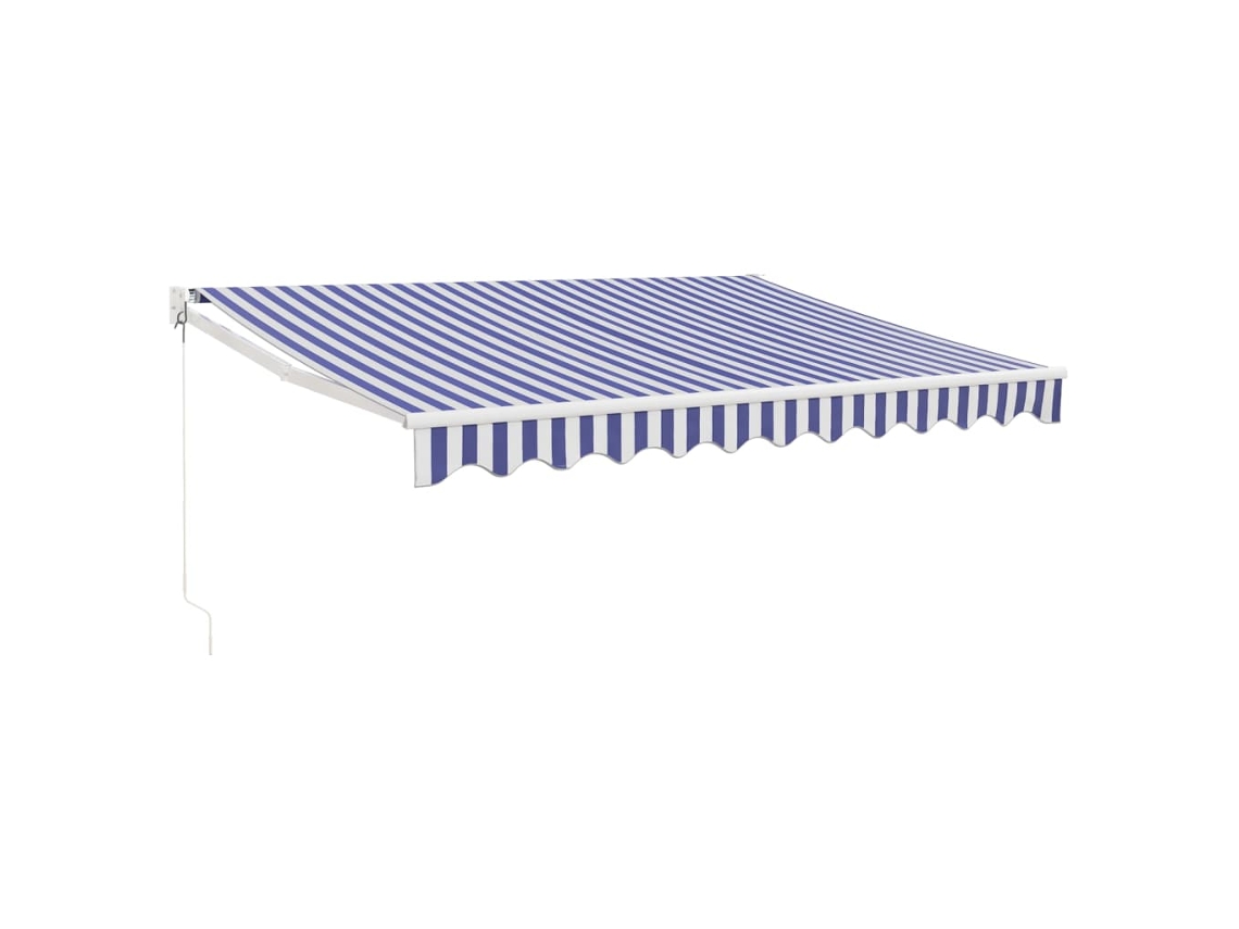 Retractable Awning, Retractable Awnings Vidaxl Azul Tecido (3.5 X 2.5 M)