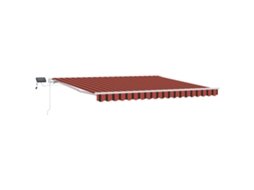 Conjunto 1 Toldo Retrátil Vidaxl Laranja Tecido (400 × 300 Cm)