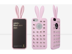 Capa iPhone 5, 5s, SE RABITO Tachas Rosa