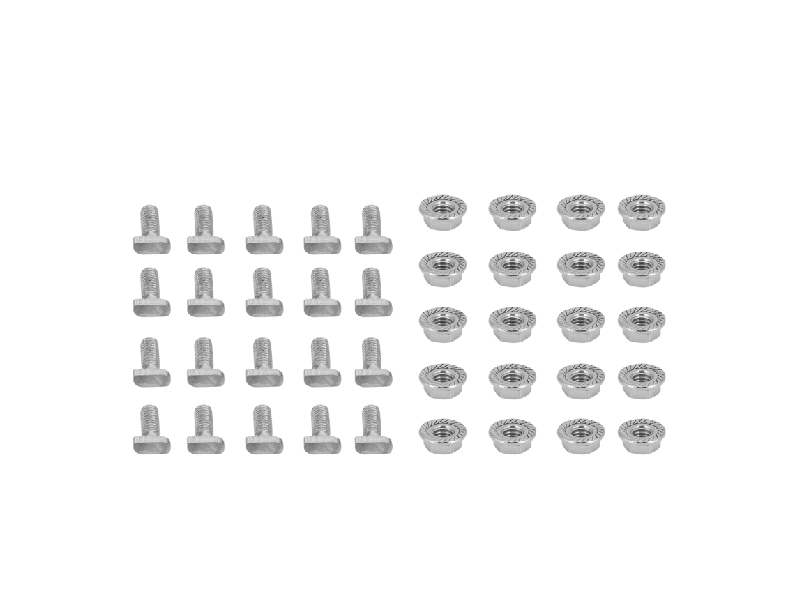 20 Conjunto Parafusos Aço Inox 304 M6 Porcas Para Estufa