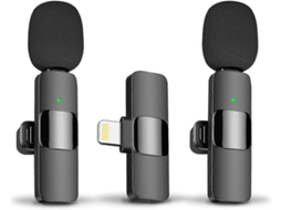 Microfone De Lapela Sem Fio Profissional Para Iphone, Podcasts Vídeo Entrevistas Aquaforge