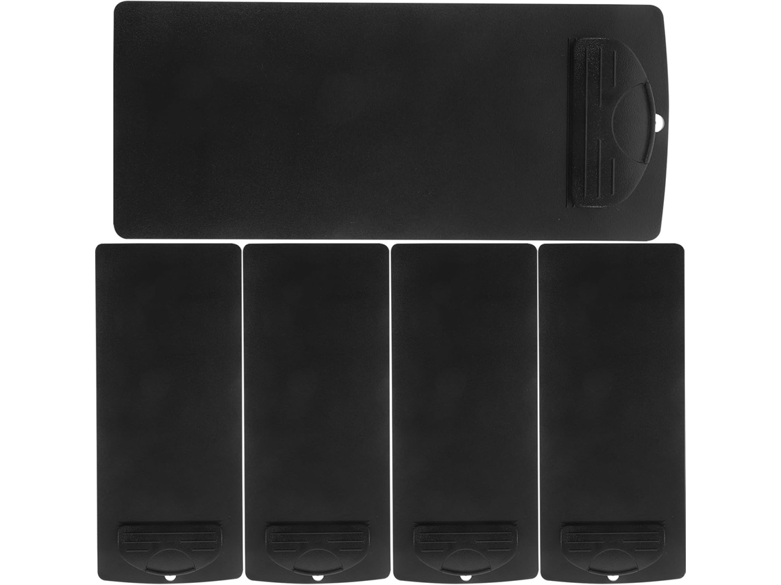 Prancheta Pequena De Plástico Preto, Conjunto De 5 Peças, Com Prendedores Reutilizáveis Para Contas E Cardápios