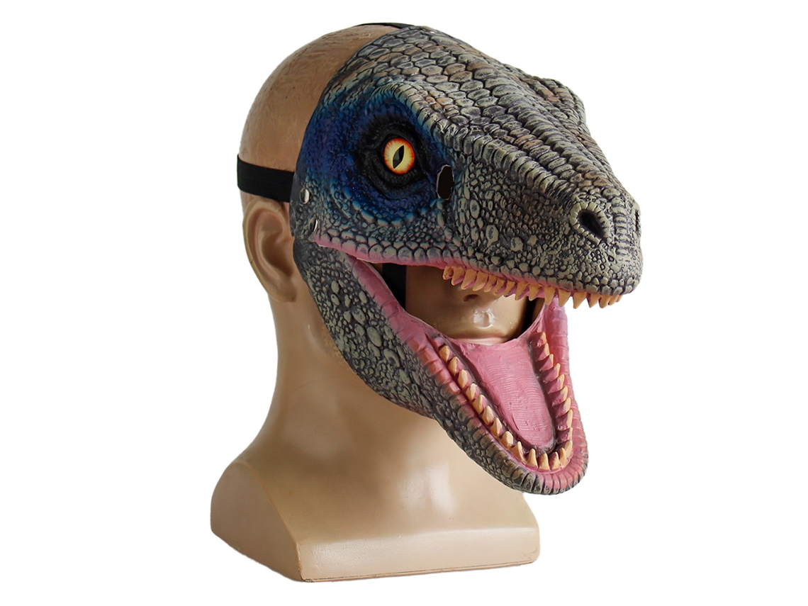 Cobertura De Rosto De Dinossauro Halloween Com Mandíbula Móvel