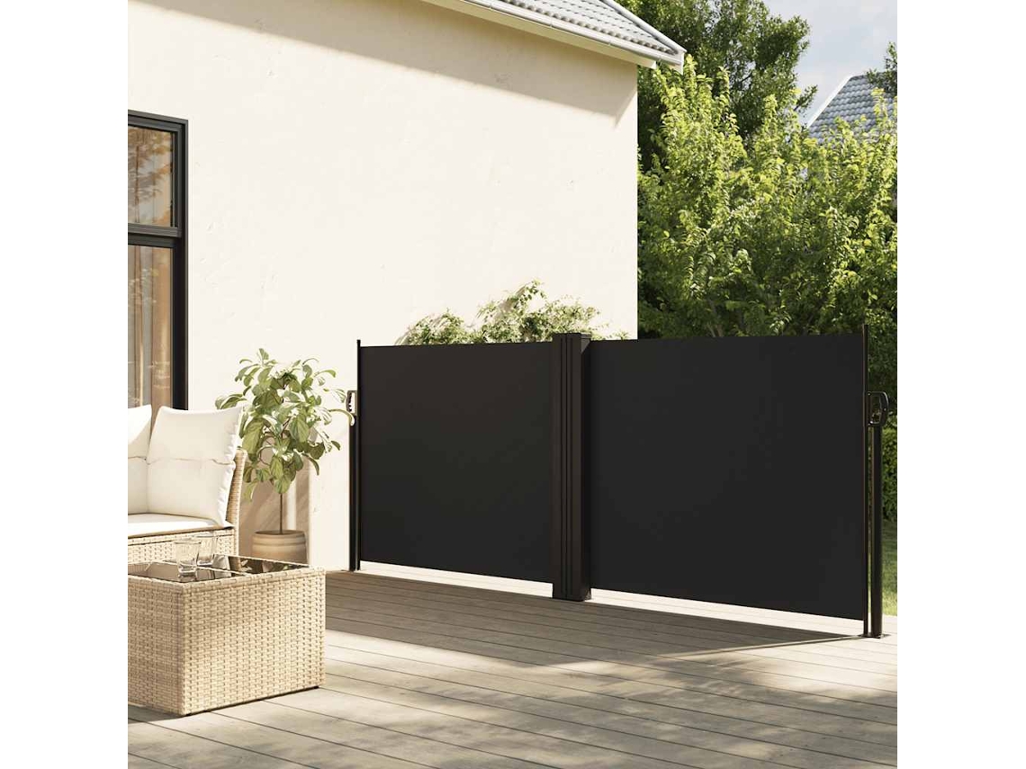Vidaxl Toldo Lateral Retrátil 120x600 Cm Preto