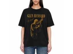 Camiseta Rockinstone Glen Hansard Tribute, Camiseta Vintage em Homenagem à Música, Camiseta para Fãs de Violão Acústico com Design Exclusivo e Exclusivo