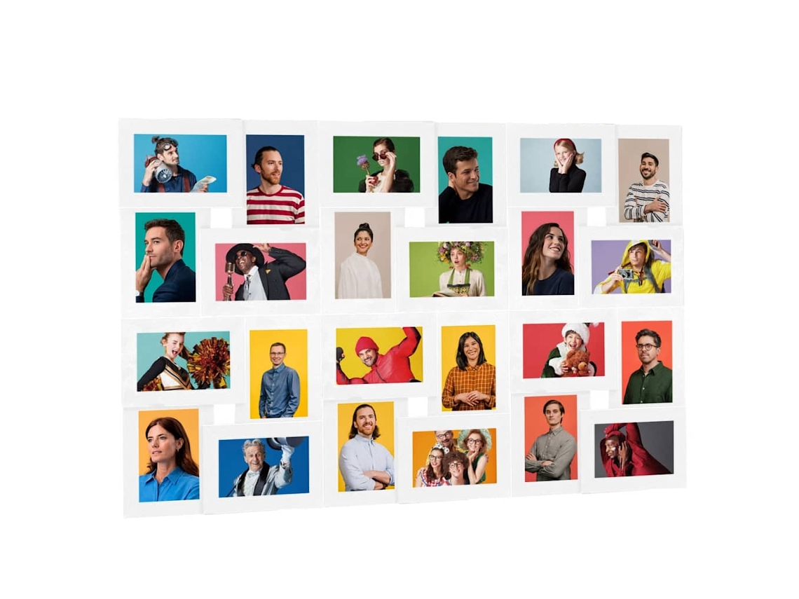 Vidaxl Moldura Para 24 (10x15 Cm) Fotografias Mdf Branco