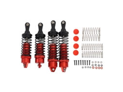 Mali amortecedores Dianteiro Traseiro de Rc de Alumínio com Mola Elástica para Carro Traxxas Slash 1/10 Vermelho 4pcs