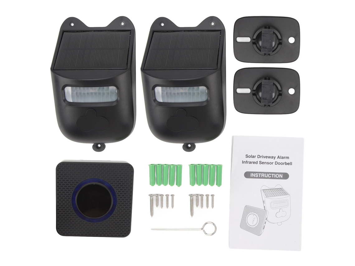 Sistema de Alarma Solar Inalámbrico para Entrada com Detector de Movimento e Campainha | S/MARCA