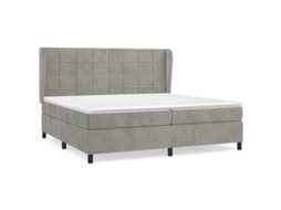 Box Spring Bed, Box Spring Beds Vidaxl Cinzeto Veludo (200 X 200 Cm)