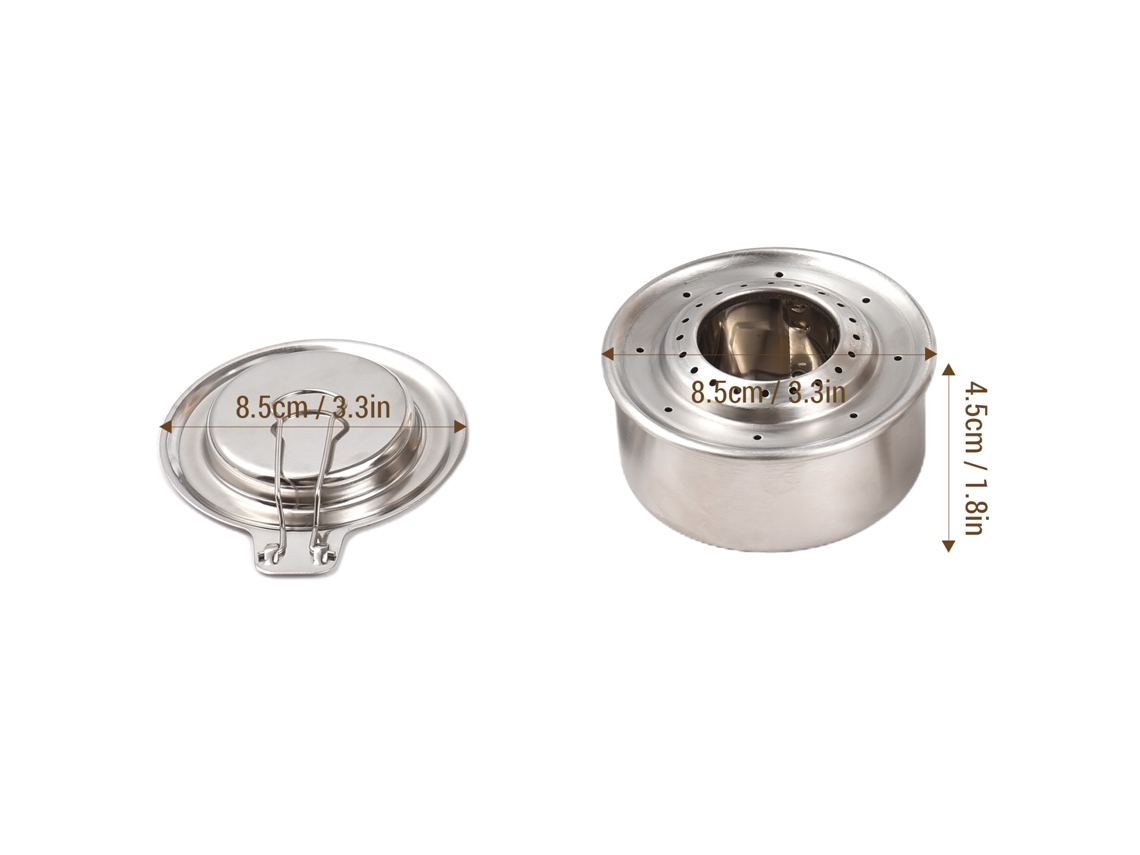 Estufa de Álcool Portátil Inox Camping