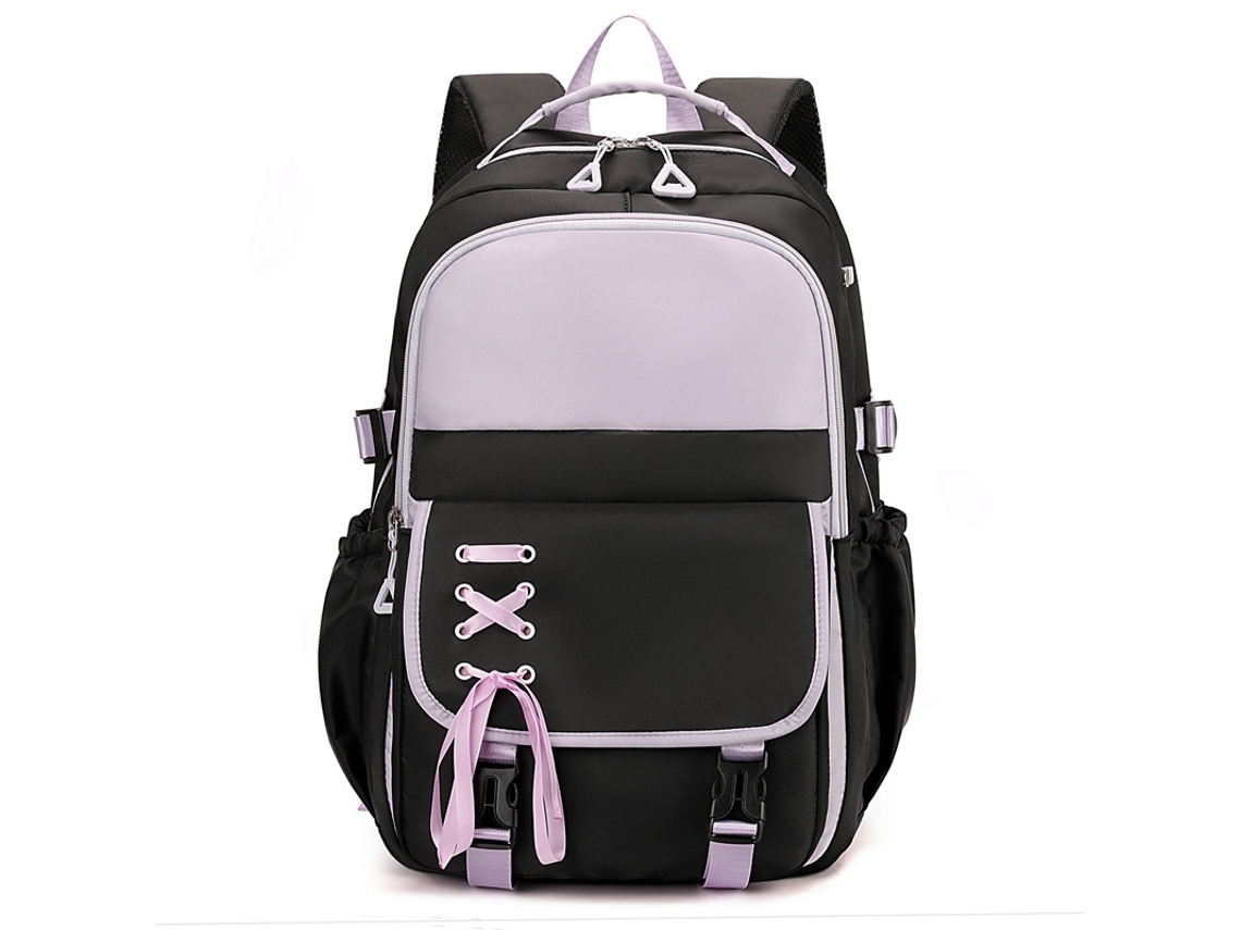 Mochila De Tecido Oxford Para Computador De Grande Capacidade, Preta