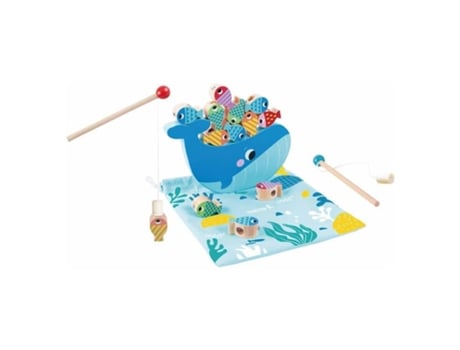 Pesca Ballena Juego Educativo Infantil Con 25 Piezas De Madera Jucosurvolumen