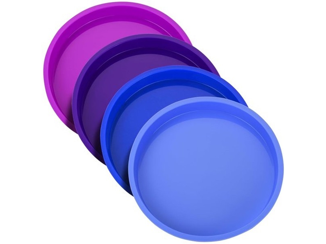 Conjunto De Formas De Torta Multifuncional - 4 Unidades - Silicone - 20 Cm