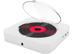 Leitor Cd Portátil Com Rádio Fm, Controle Remoto, Tela De Led E Alto-falante Estéreo 6 Em 1 Para Montagem Na