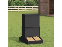 Vidaxl Comedouro Para Porcos Preto 82 X 51 X 91,5 Cm 20 Kg