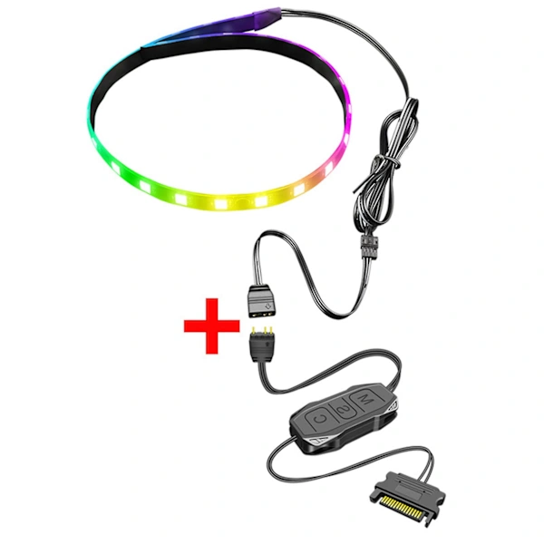 Fita De Led Rgb 5v Argb Com Dimmer Sata Aquaforge