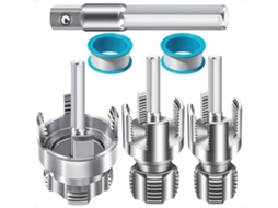 Kit De Rosqueador Tubos Pvc Compatível Com Encanamento, Conjunto De Ferramentas Para Rosqueamento Interno E Externo, 1 2 Polegada