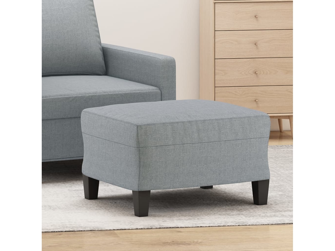 Vidaxl Apoio De Pés 60x50x41 Cm Tecido Cinzento-claro