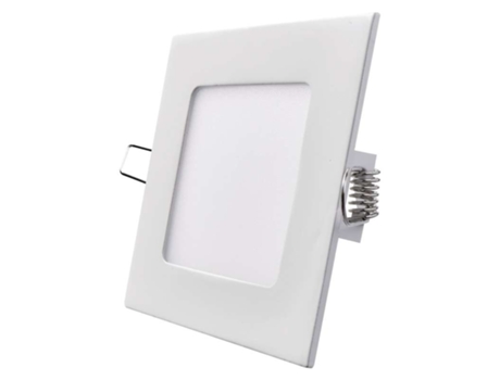 Painel LED EMOS 120 × 120 mm quadrado, embutido, branco quente 6W